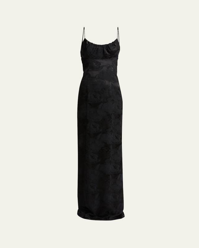 Dirios Tonal Floral Long Dress